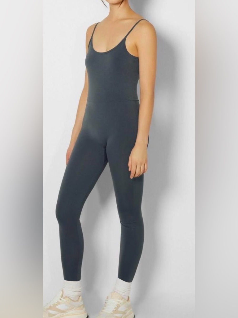 Bershka NWT dark grey seamless jumpsuit, XS/S